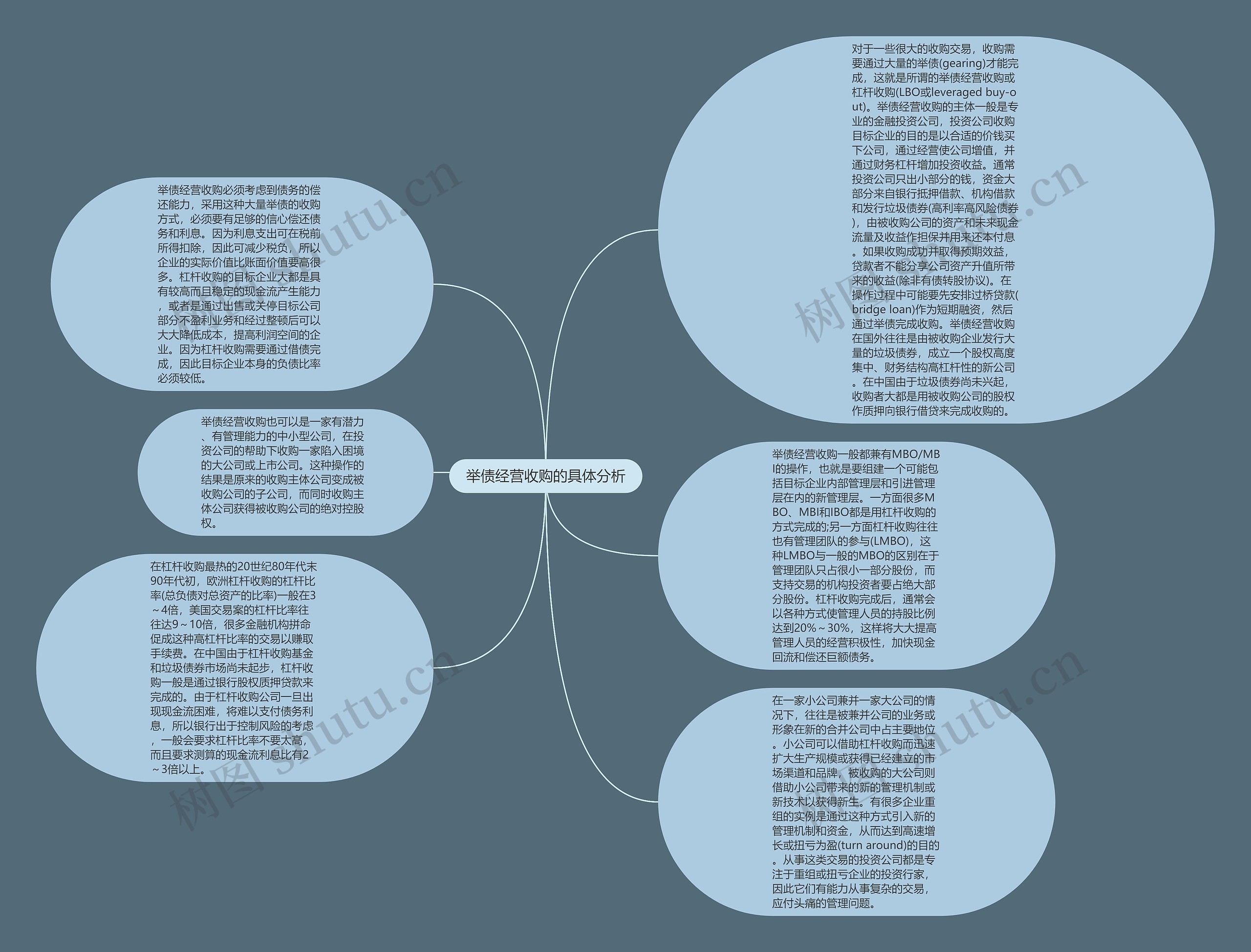 举债经营收购的具体分析思维导图