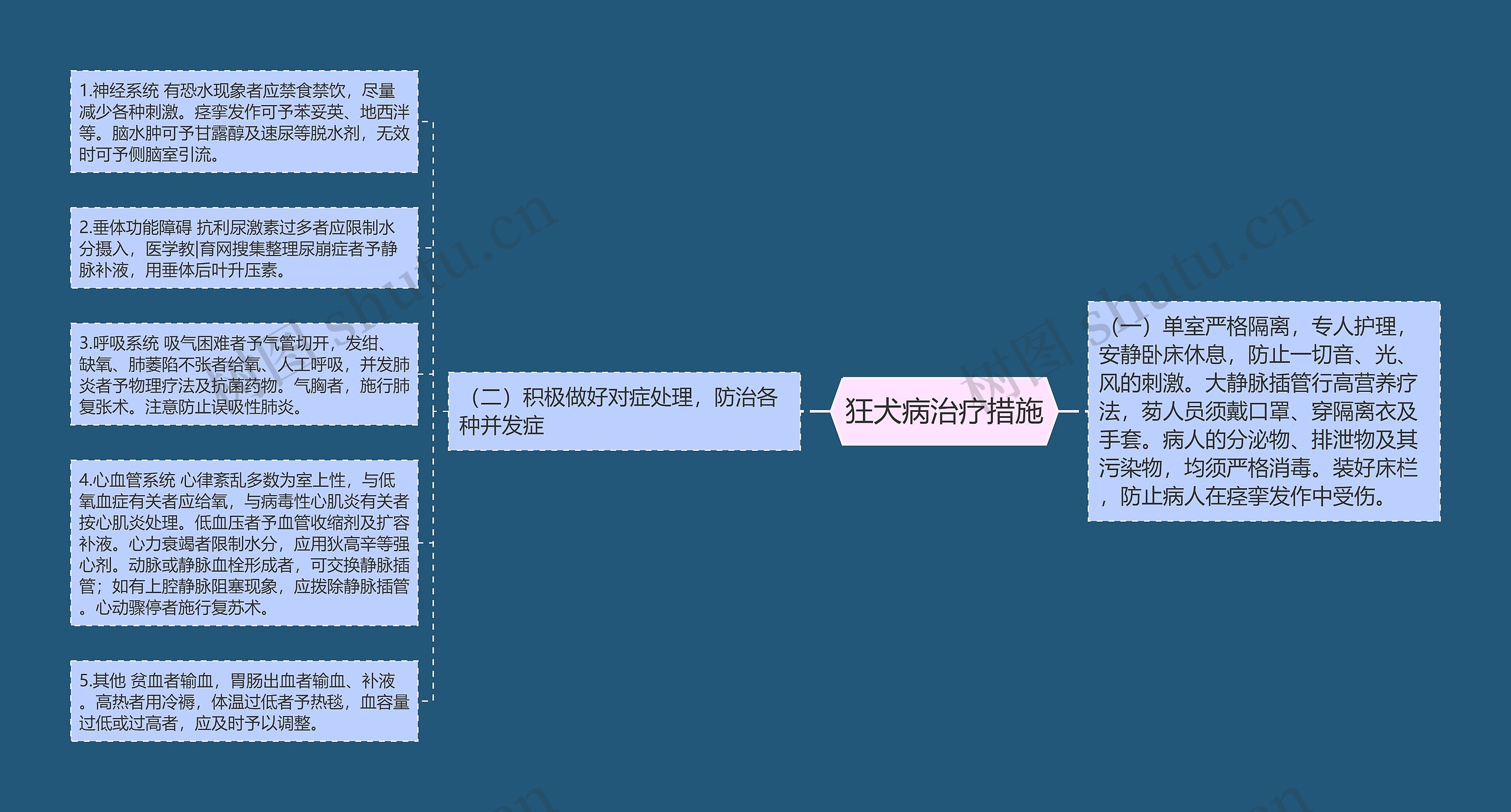 狂犬病治疗措施思维导图