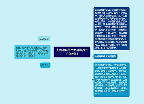 夫妻遗弃早产女婴致其死亡被判刑