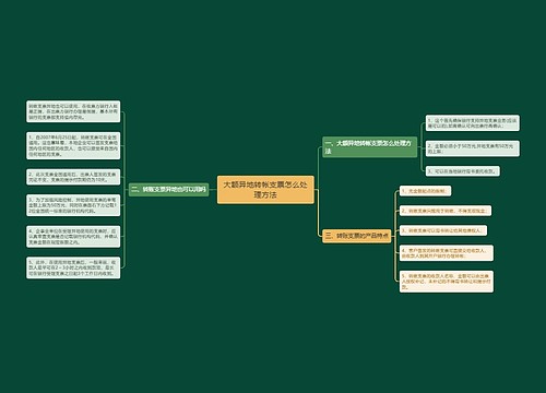 大额异地转帐支票怎么处理方法