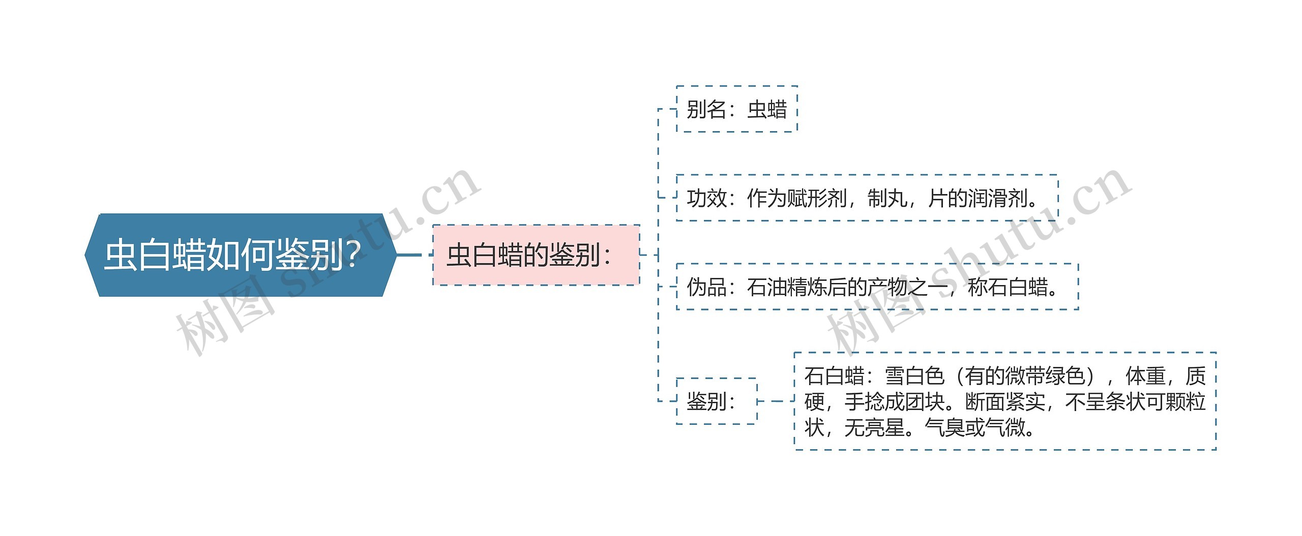 虫白蜡如何鉴别？思维导图