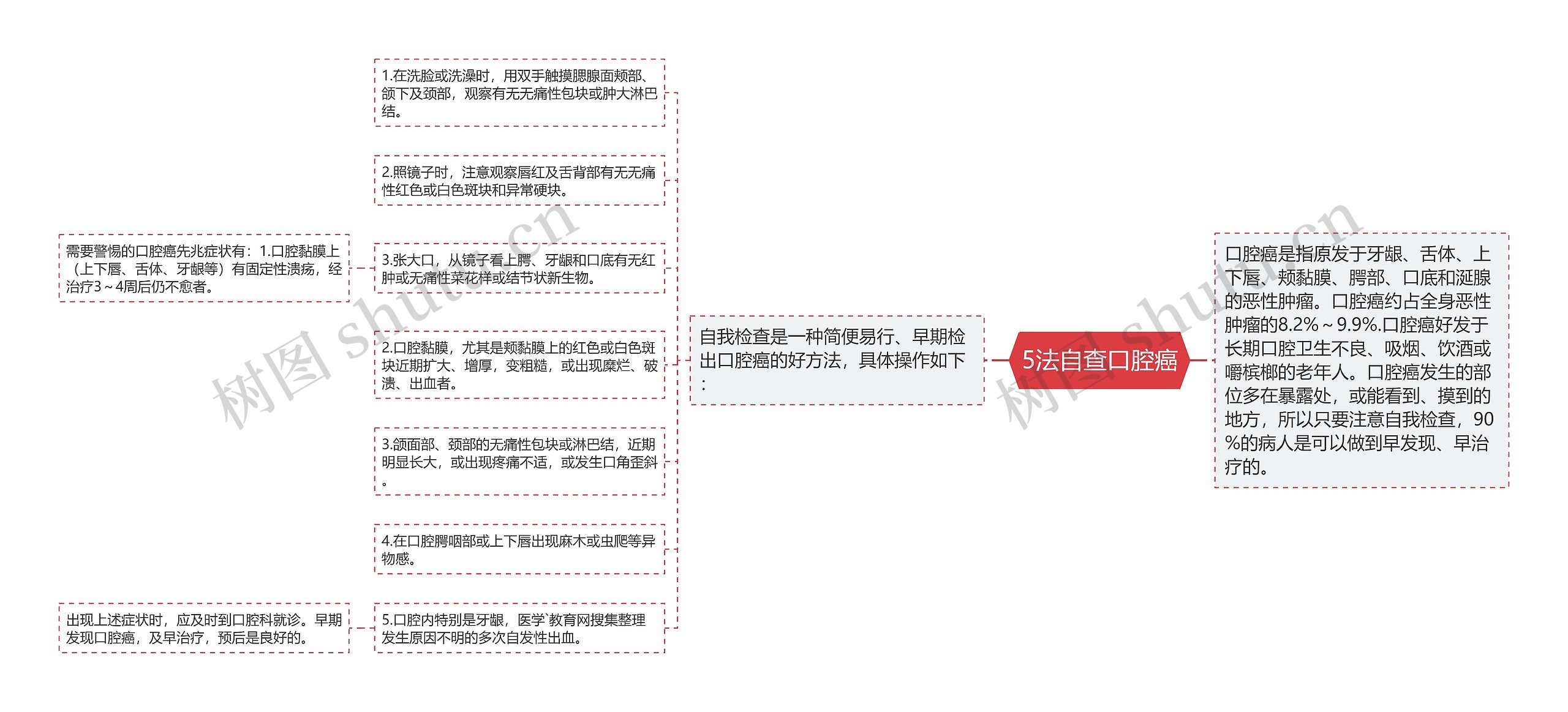 5法自查口腔癌思维导图