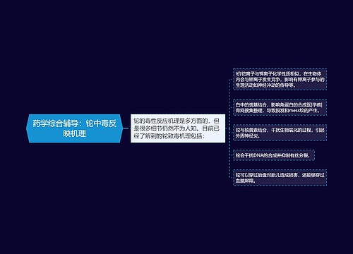 药学综合辅导：铊中毒反映机理