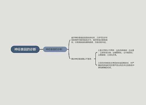 神经衰弱的诊断