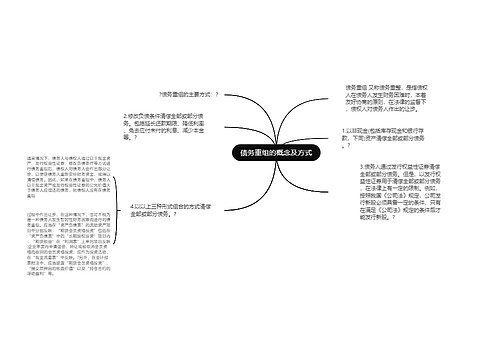 债务重组的概念及方式