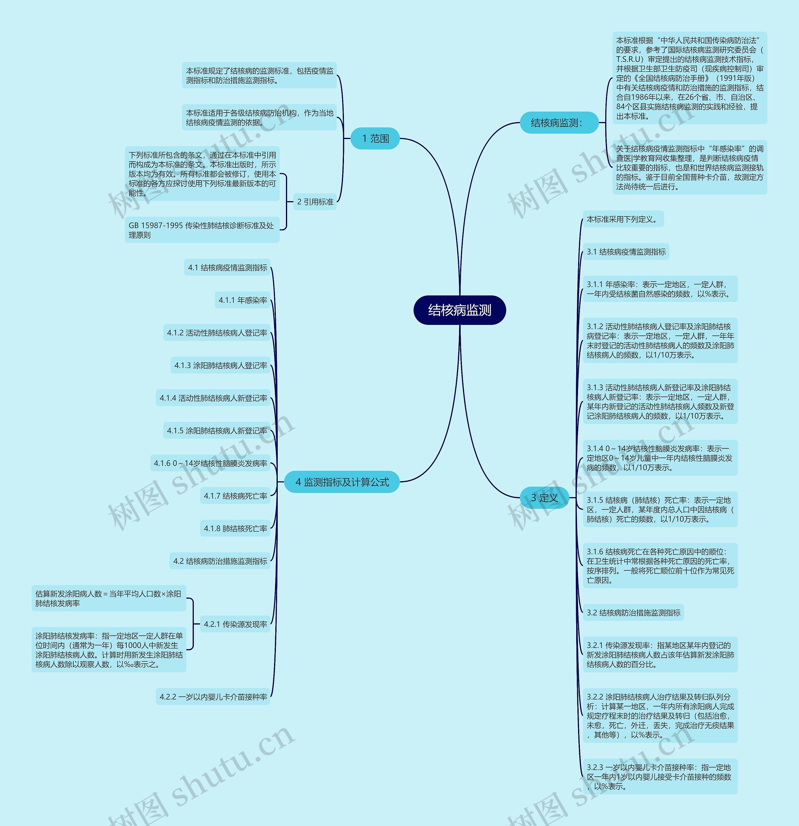 结核病监测思维导图