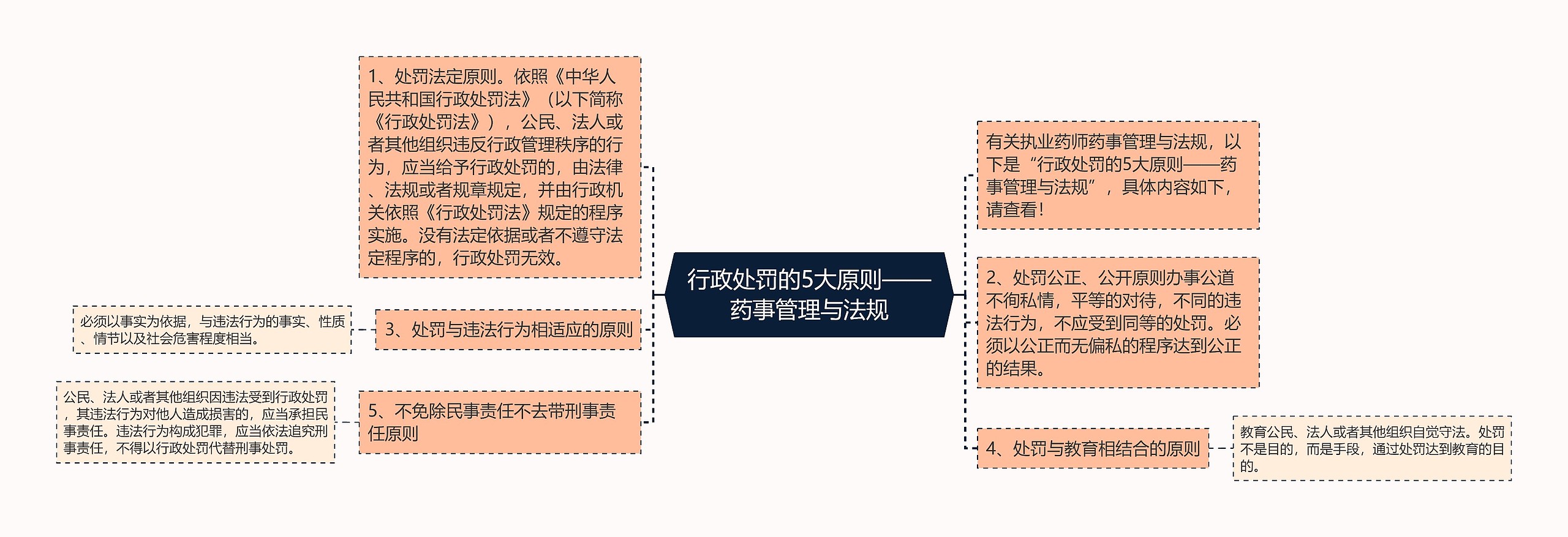 行政处罚的5大原则——药事管理与法规思维导图