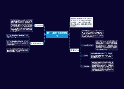 新生儿用药注意事项及原则