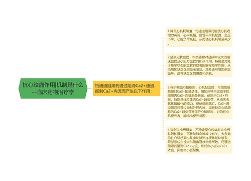 抗心绞痛作用|机制是什么--临床药物治疗学