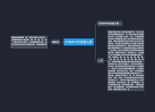 生物体中的微量元素