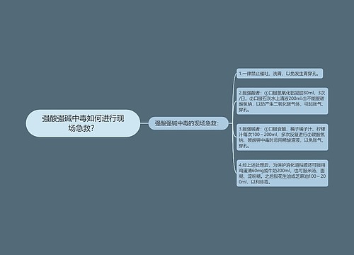 强酸强碱中毒如何进行现场急救？