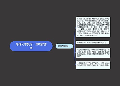 药物化学复习：基础官能团