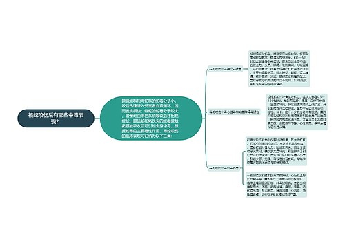 被蛇咬伤后有哪些中毒表现？