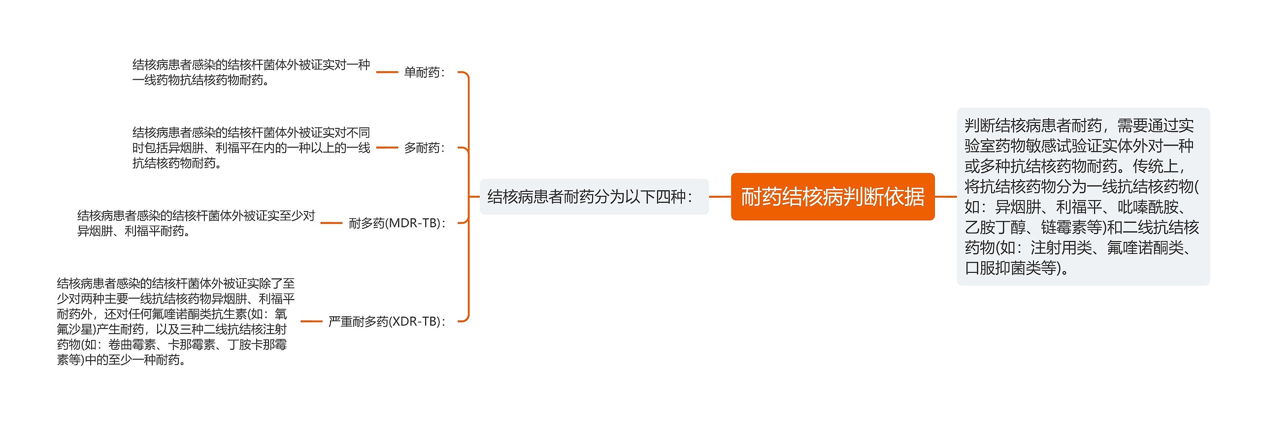 耐药结核病判断依据思维导图