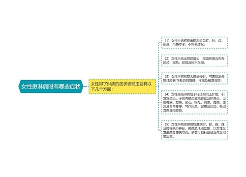 女性患淋病时有哪些症状