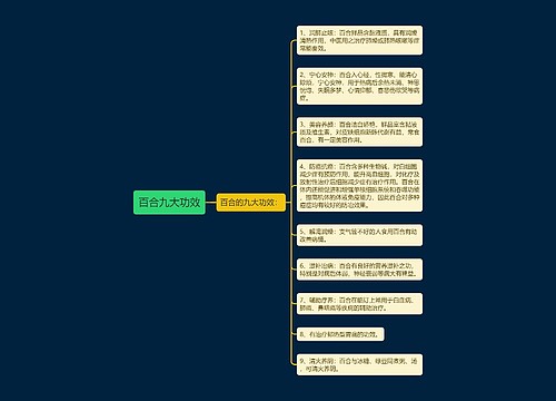 百合九大功效