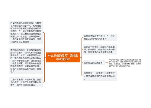 什么是债的混同？编辑推荐法律知识