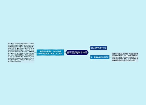 循证医学的基本特征