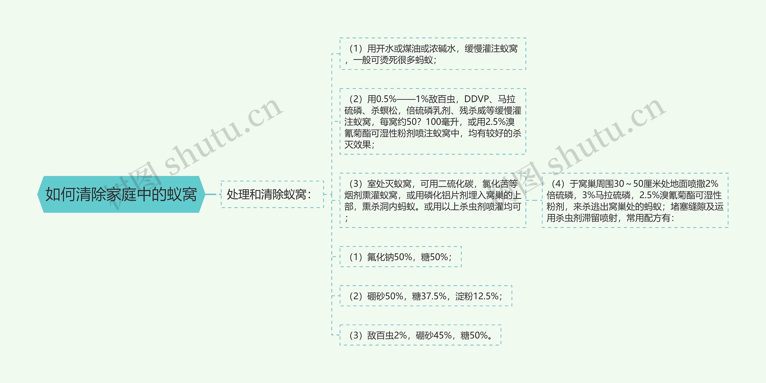 如何清除家庭中的蚁窝思维导图