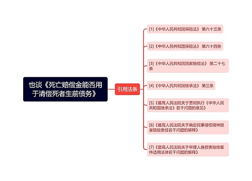 也谈《死亡赔偿金能否用于清偿死者生前债务》