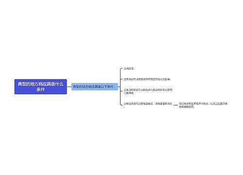 典型的地方病应具备什么条件