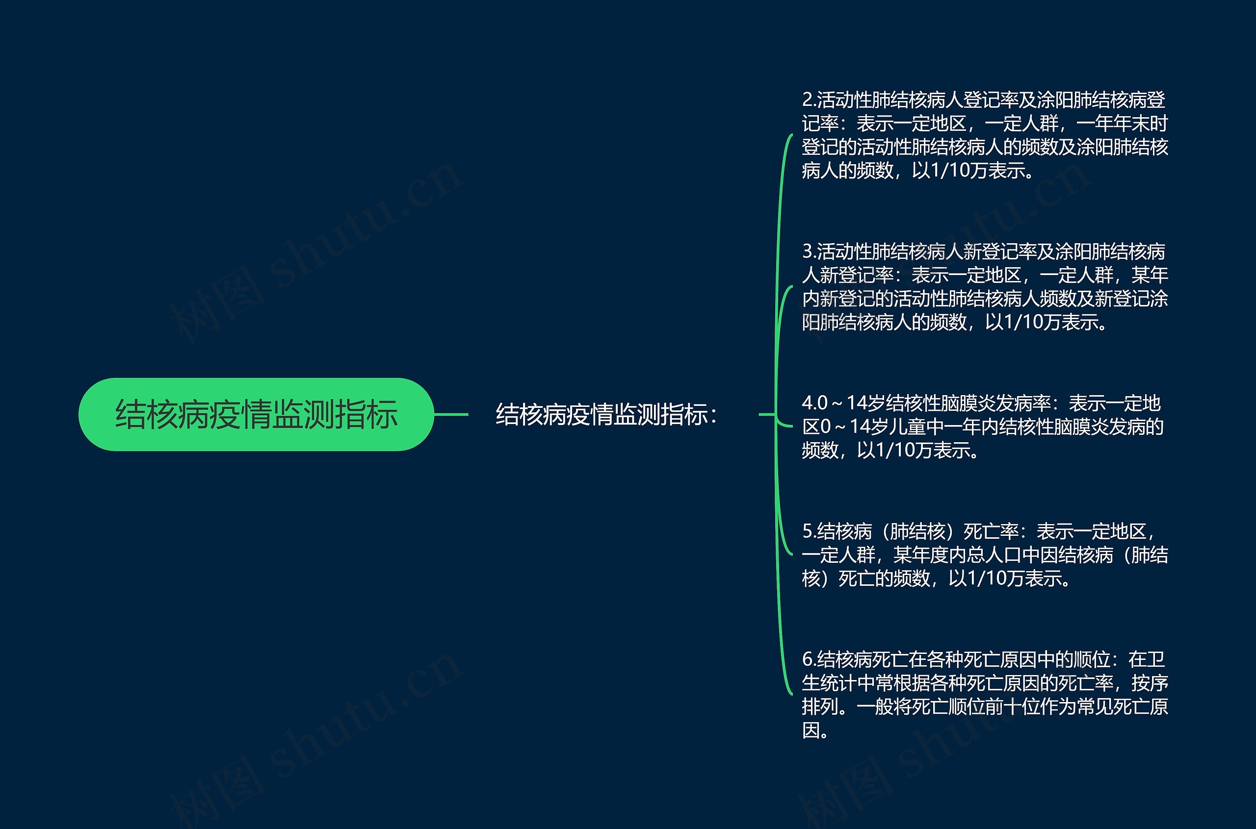 结核病疫情监测指标思维导图