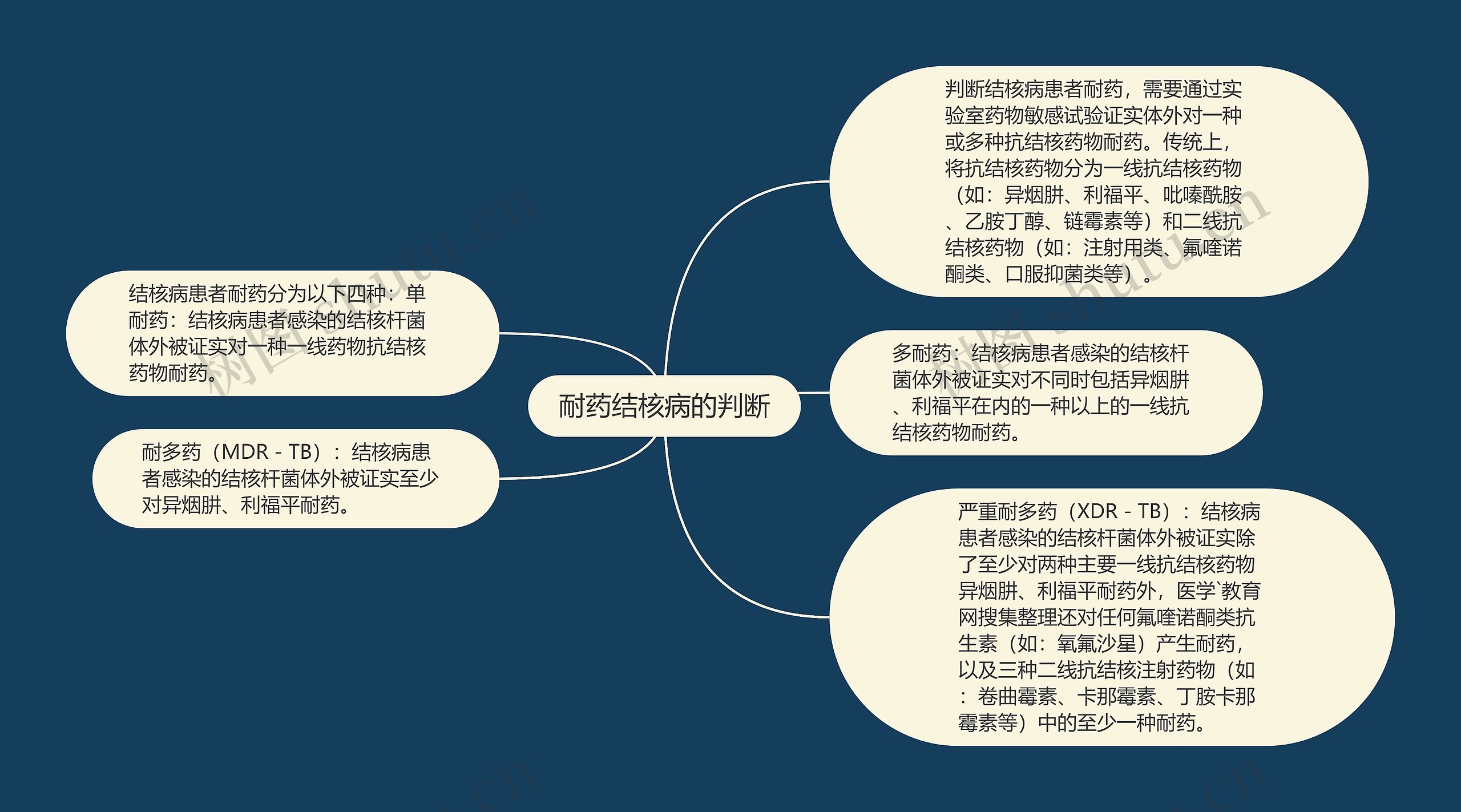 耐药结核病的判断思维导图