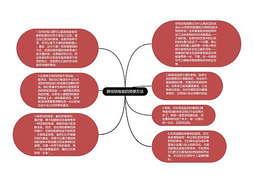 降低钠吸收的简便方法