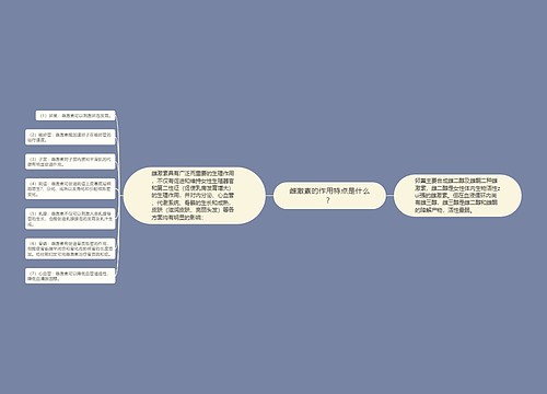 雌激素的作用特点是什么？