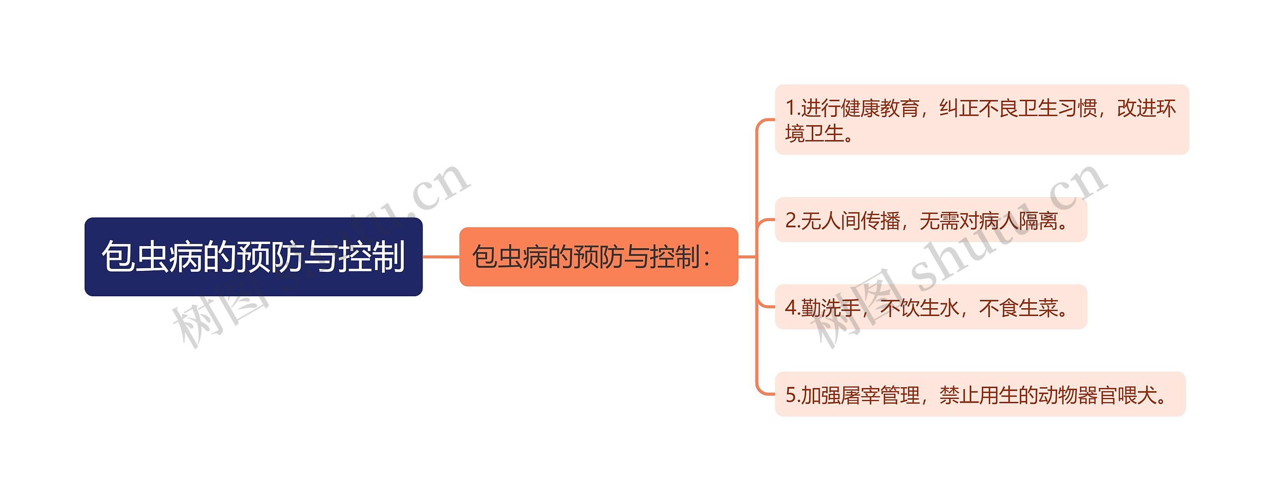 包虫病的预防与控制思维导图