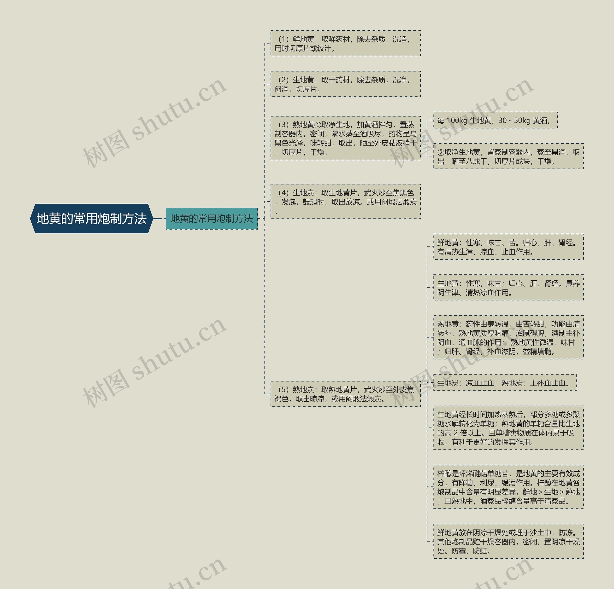 地黄的常用炮制方法 地黄的常用炮制方法