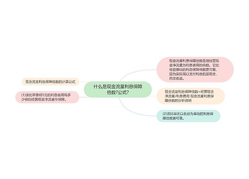 什么是现金流量利息保障倍数?公式?