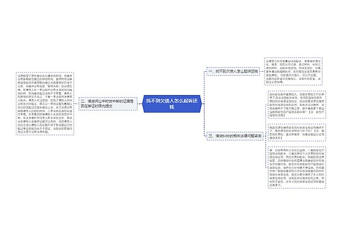 找不到欠债人怎么起诉还钱