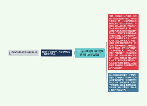 什么是民事诉讼特别程序债务纠纷诉讼程序