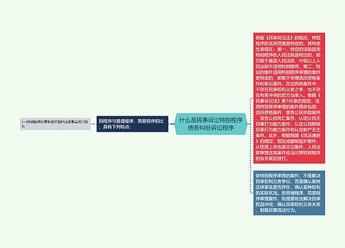 什么是民事诉讼特别程序债务纠纷诉讼程序