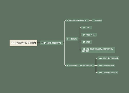 卫生行政处罚的程序