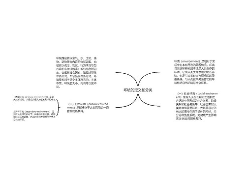 环境的定义和分类