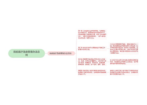 院前医疗急救管理办法总则