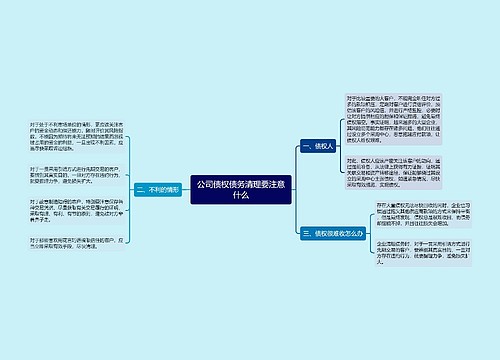 公司债权债务清理要注意什么