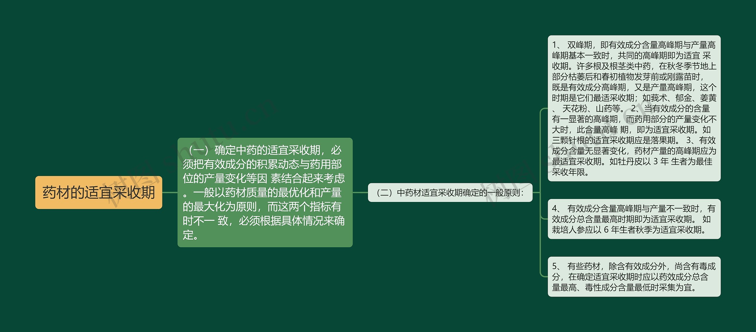 药材的适宜采收期