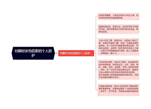 对瞬时杀伤因素的个人防护