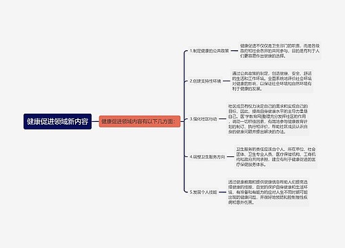 健康促进领域新内容