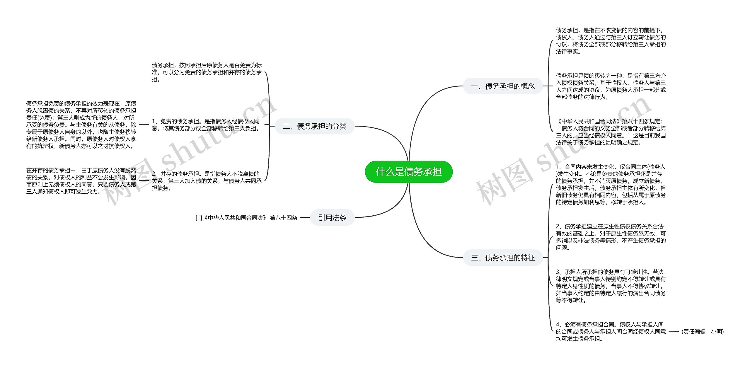 什么是债务承担思维导图