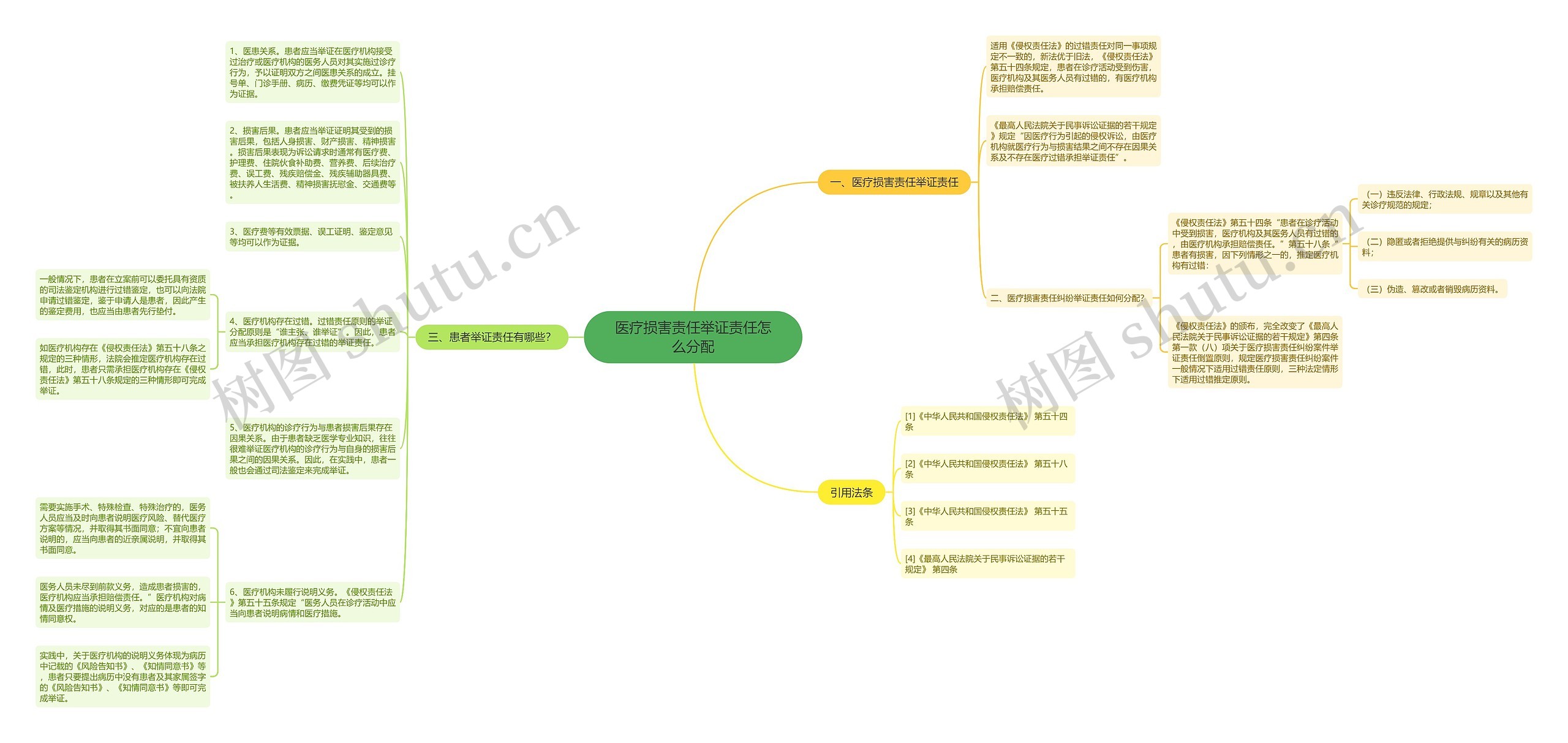 医疗损害责任举证责任怎么分配思维导图