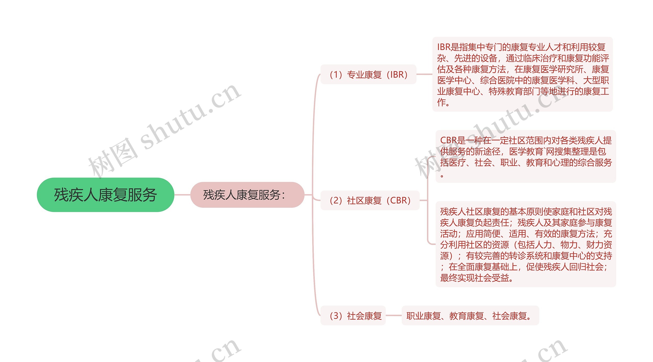 残疾人康复服务思维导图