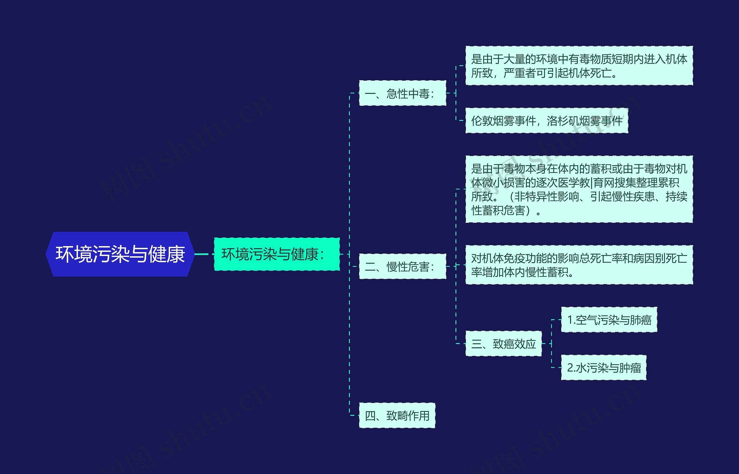 环境污染与健康思维导图