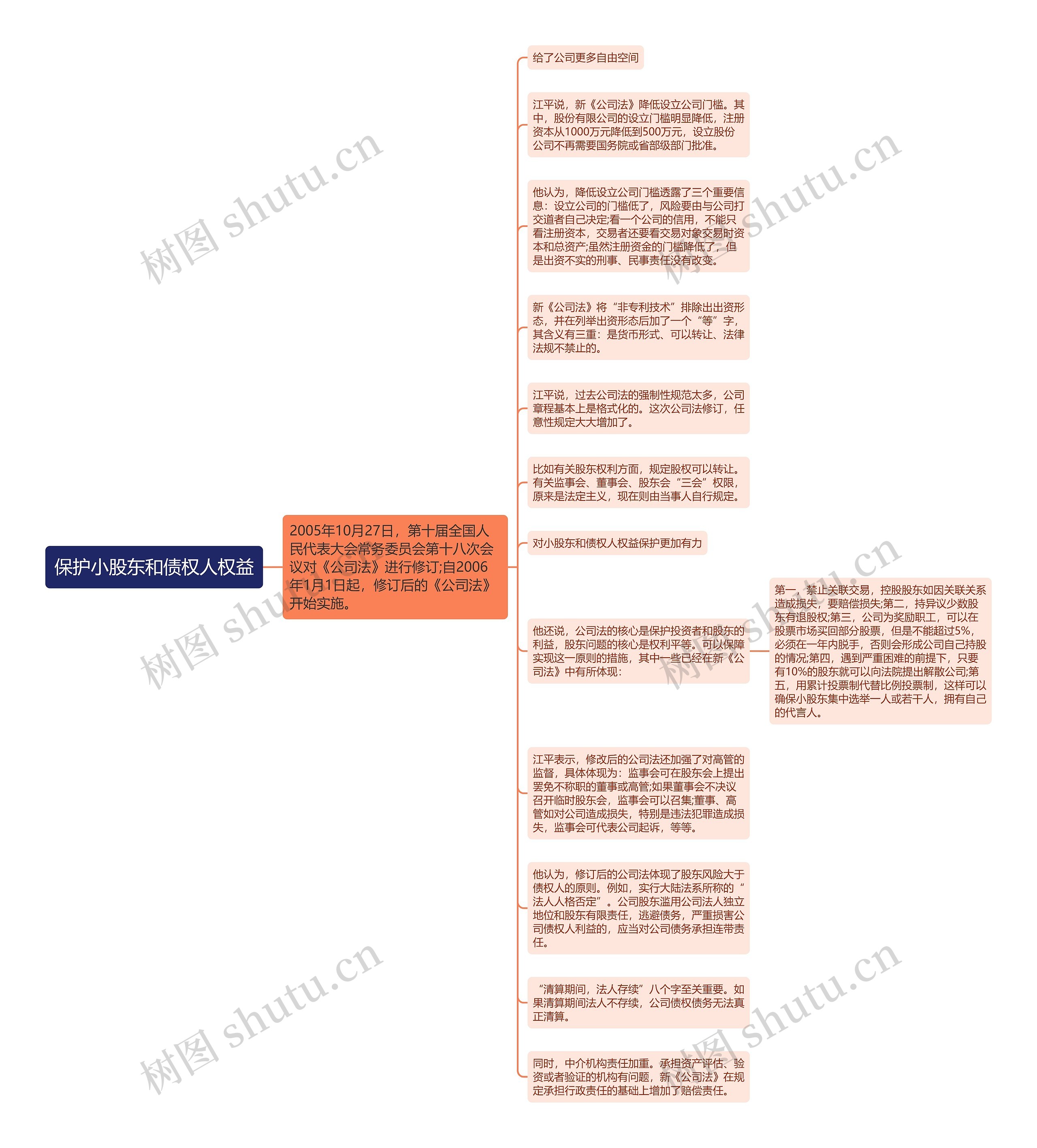 保护小股东和债权人权益思维导图