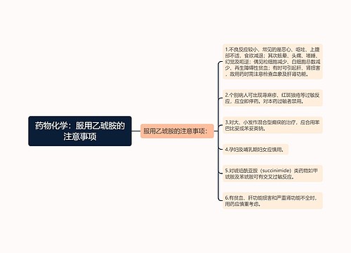 药物化学：服用乙琥胺的注意事项