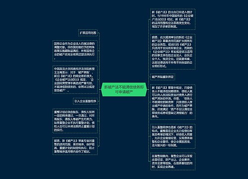 新破产法不能清偿债务即可申请破产