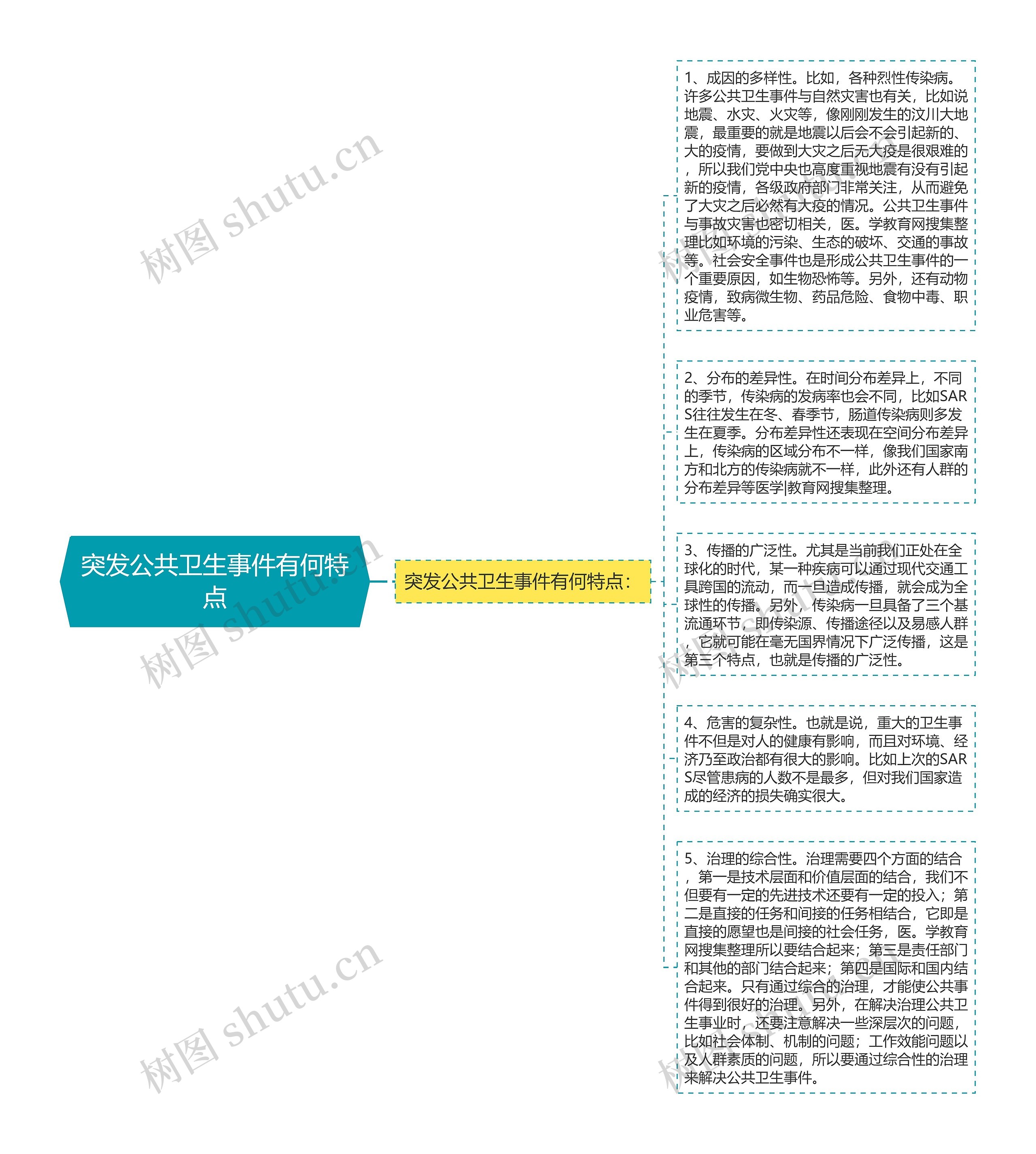 突发公共卫生事件有何特点思维导图